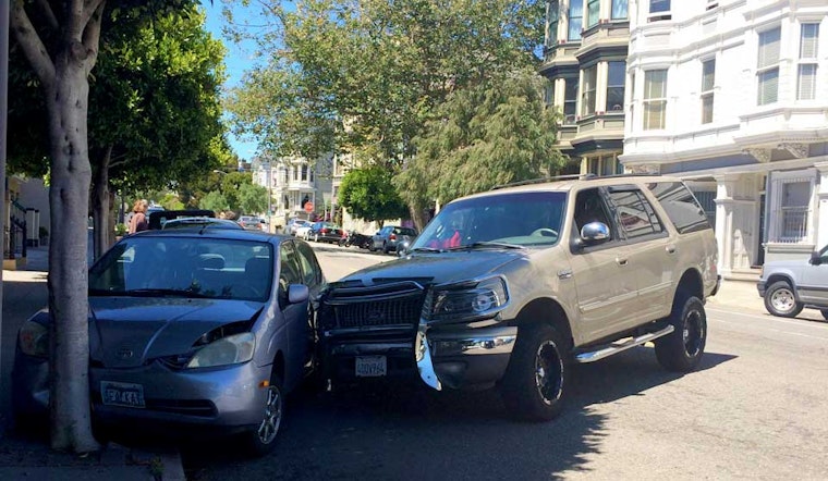 Two Parked Cars Damaged In Scott Street Accident