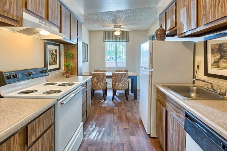 What apartments will $1,100 rent you in Rancho Charleston, right now?