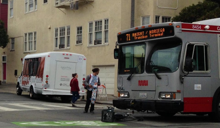 Muni Bus, CPMC Shuttle Collide At Haight And Scott