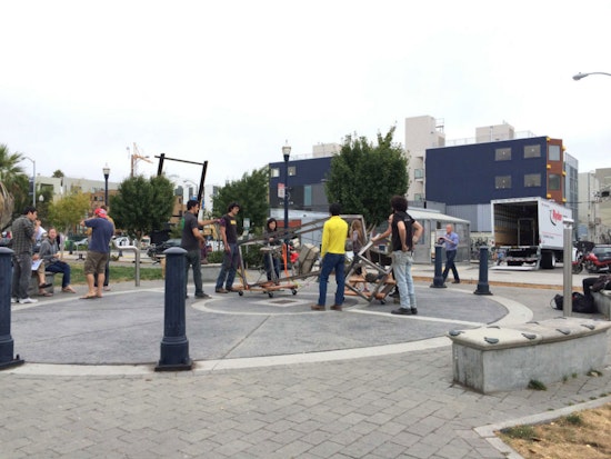Installation Begins On The New Patricia's Green Sculpture