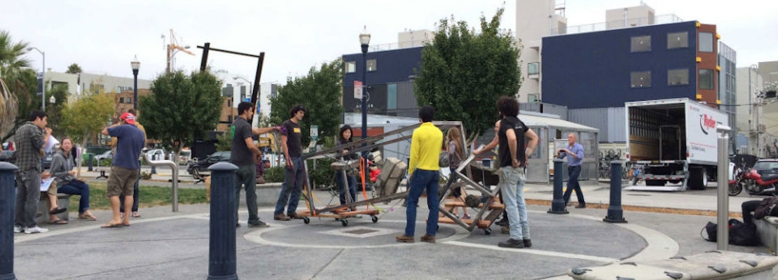 Installation Begins On The New Patricia's Green Sculpture