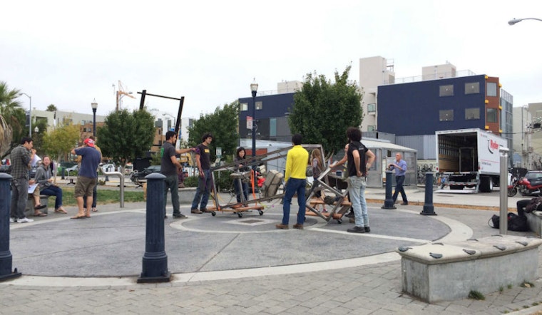 Installation Begins On The New Patricia's Green Sculpture