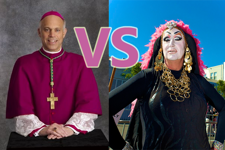 Men in dresses tell men in dresses they are not allowed on church property
