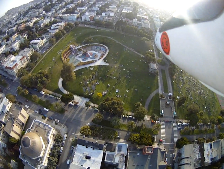VIDEO: RC Plane gets bird's-eye view of Dolores Park