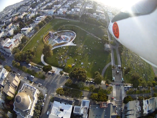VIDEO: RC Plane gets bird's-eye view of Dolores Park