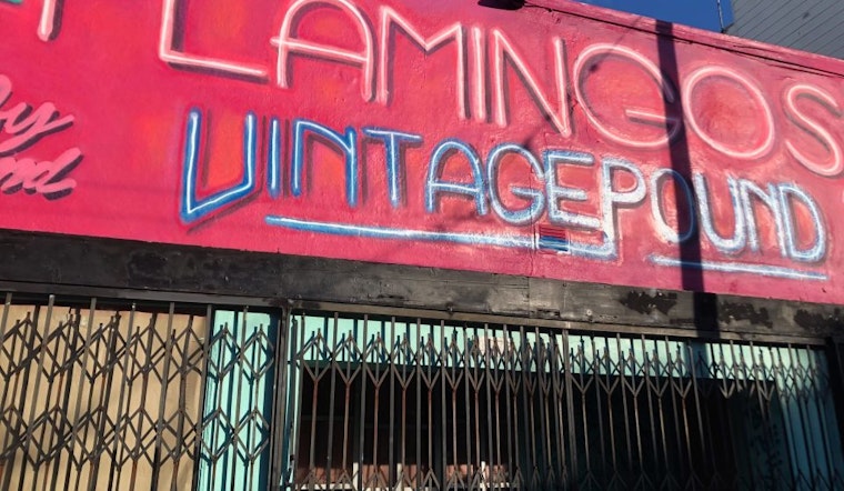 With clothes on the racks, Flamingos Vintage Pound remains closed pending city permitting decision