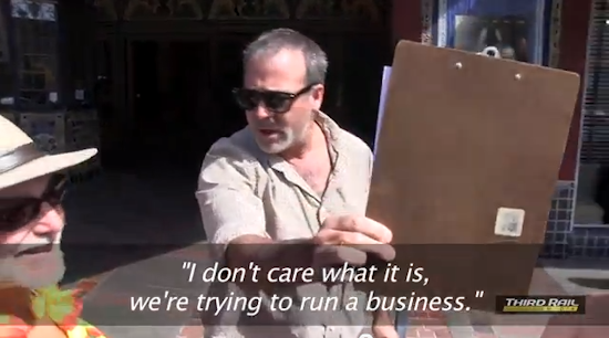 VIDEO: Castro Theatre General Manager trades words with Nudists