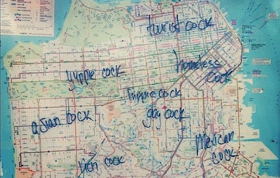 Gay Man's Unabridged MUNI Map of The Castro & Other San Francisco Neighborhoods