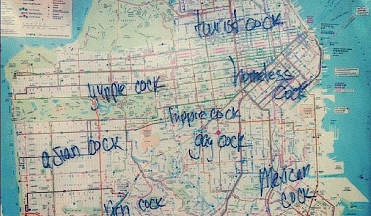 Gay Man's Unabridged MUNI Map of The Castro & Other San Francisco Neighborhoods