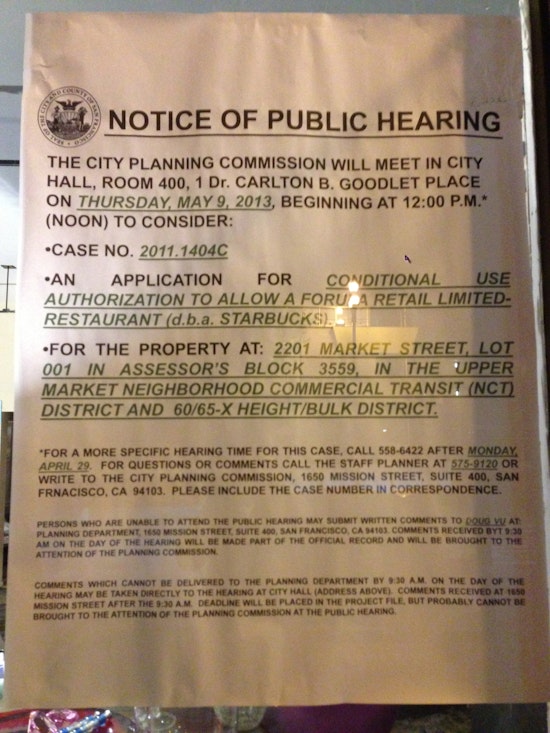 Planning Commission meeting for 4th Starbucks location May 9th
