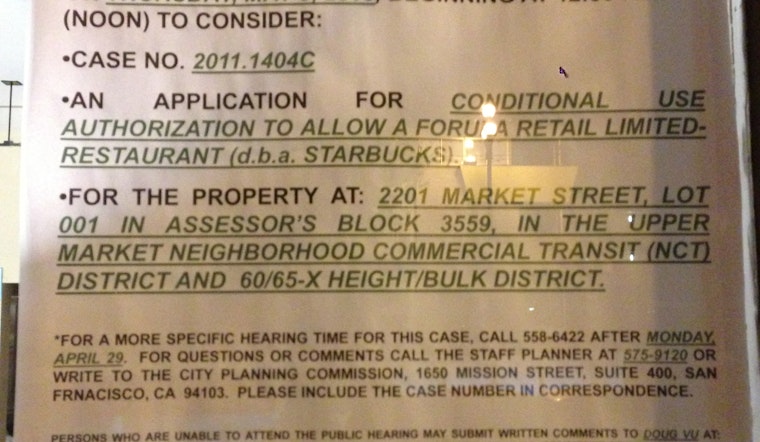 Planning Commission meeting for 4th Starbucks location May 9th
