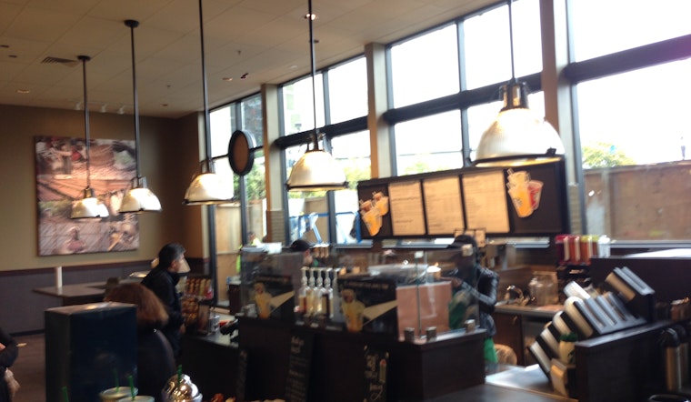 Irony: Expanded Starbucks in Safeway opens, Industrialists closes
