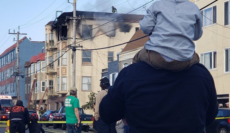 1 injured, 6 displaced in Outer Sunset building fire