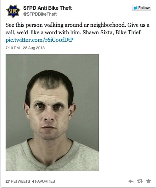Have You Seen This Man? SFPD Says He's a Bike Thief