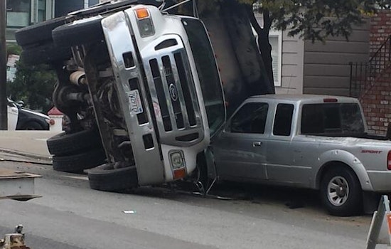 Ah, Mondays! Overturned Truck At Castro And 23rd