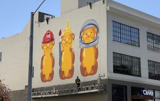 Bears over SoMa: artist's first large-scale mural rises
