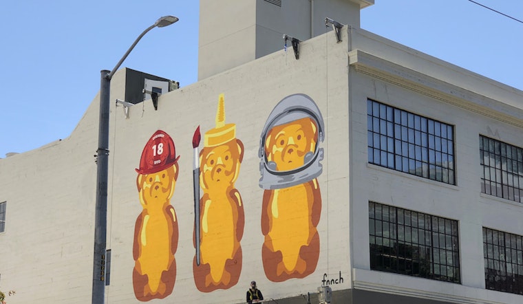 Bears over SoMa: artist's first large-scale mural rises