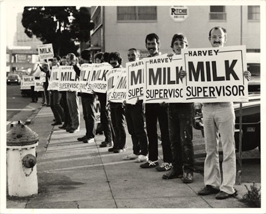 "Milk Line" For New USPS Harvey Milk Stamps Planned For Next Week