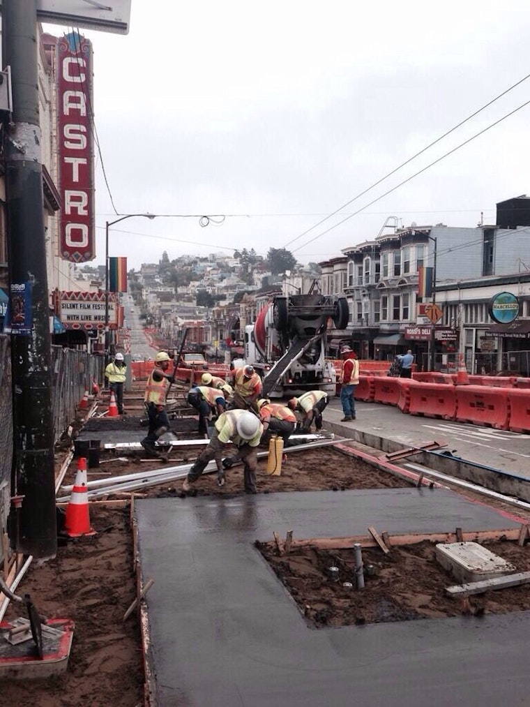 PHOTOS: Concrete Pours Start On Castro Sidewalks