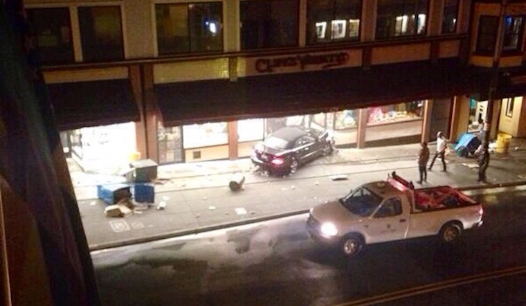 Car Crashes Into Cliff's Variety
