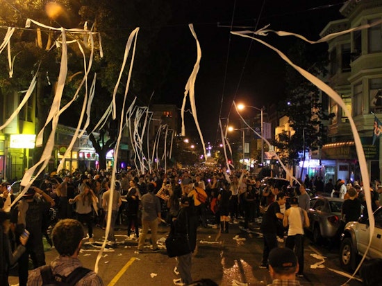 Scenes From A Giants Victory In The Lower Haight