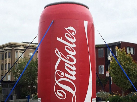Anti-Soda Campaigners Bring Giant Can Of Diabetes To Hayes Valley