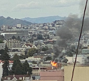 Smoke from Sunday first-alarm fire visible throughout Mission; seriously damages apartment building