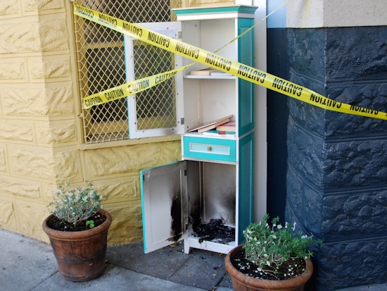Noe Street's Little Free Library Set Aflame