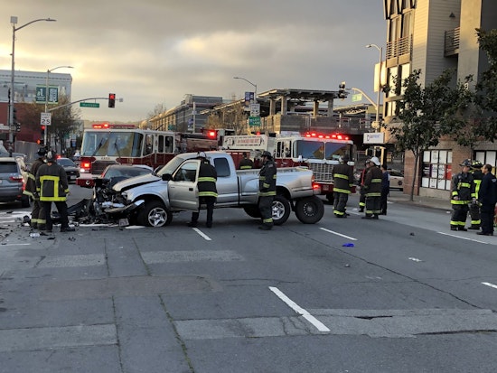 2 in life-threatening condition after head-on SoMa collision
