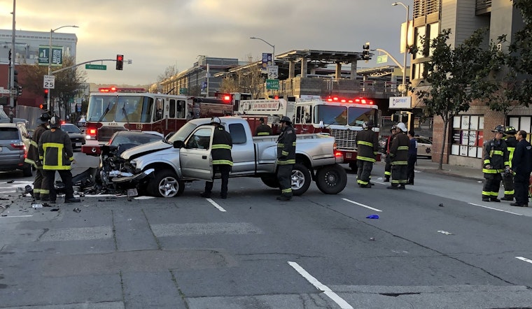 2 in life-threatening condition after head-on SoMa collision