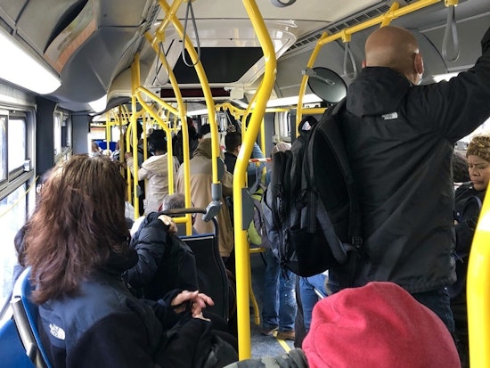 As Muni trains go offline, riders say buses are too crowded to socially distance