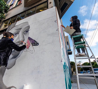 Lower Haight comes together to beautify boarded-up storefronts