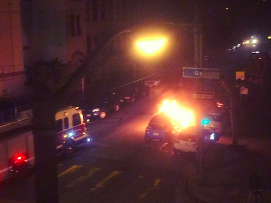 Car Explodes, Vehicular Mayhem Reigns In The Lower Haight [Updated]