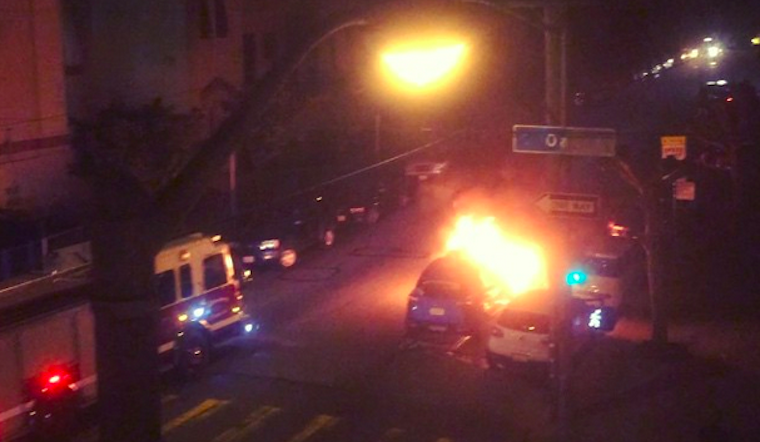 Car Explodes, Vehicular Mayhem Reigns In The Lower Haight [Updated]