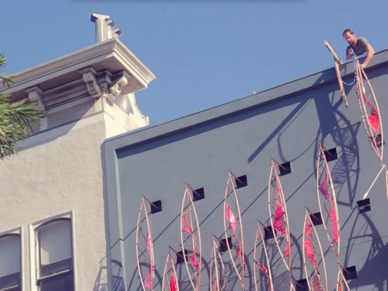 Behind Laguna Street's 'Wall Of Wind' Art Installation