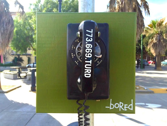 'Bored' Phone Art Installation Appears Near Patricia's Green