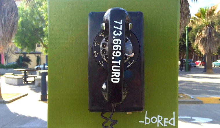 'Bored' Phone Art Installation Appears Near Patricia's Green