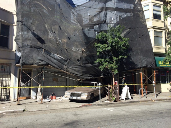 Car Backs Into Silky Touch, Scaffolding Threatens To Collapse