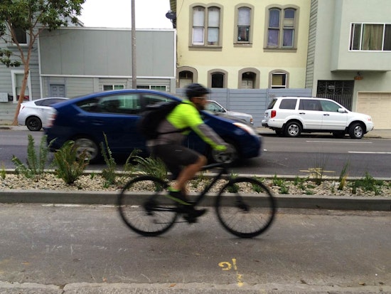 Here's Your New Protected Oak Street Bike Lane