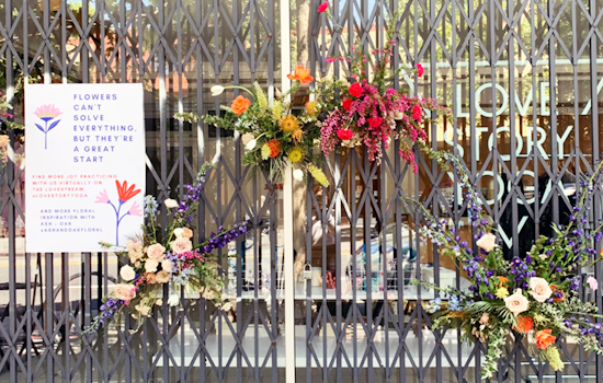 San Francisco florist gives back by 'flower flashing' closed storefronts