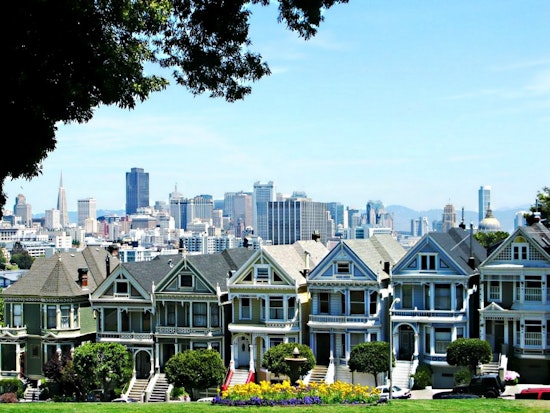 'Bazillion Dollar Club' Filming In Alamo Square Today