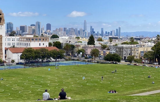 City installs social-distancing circles at Dolores Park, Marina Green, more