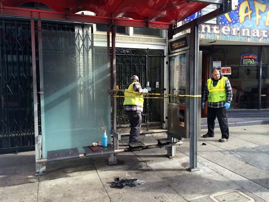 Overnight Fire Damages Muni Shelter At Haight & Fillmore