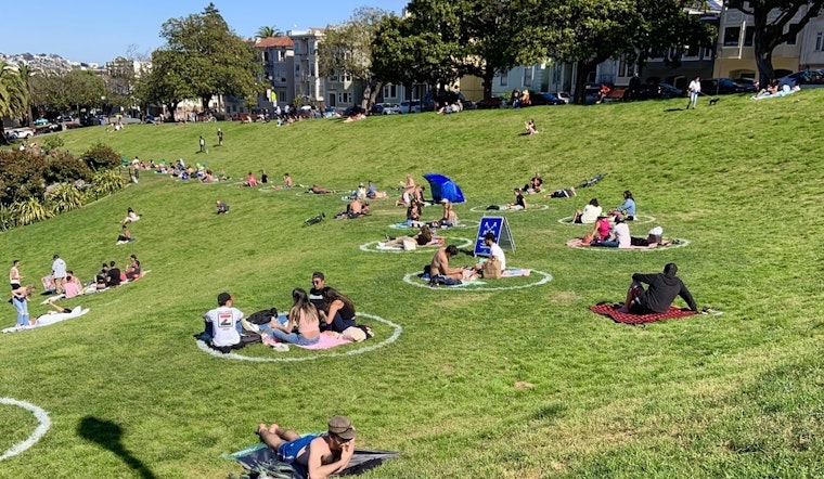 Social-distancing circles expand to more San Francisco parks, as well as 'Gay Beach'