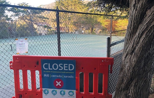 When will tennis, basketball courts and other sports facilities reopen in San Francisco?