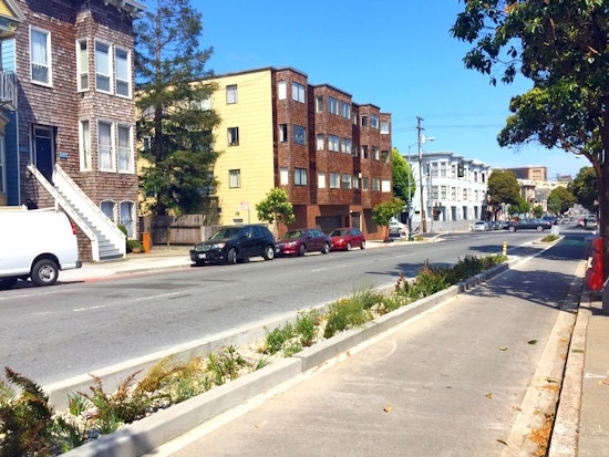 Fell And Oak Streets' Bike Medians Are Finally Completed