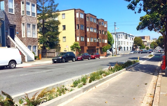 Fell And Oak Streets' Bike Medians Are Finally Completed