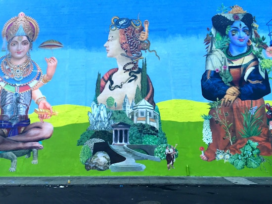 Large-Scale Mural Going Up On Olive Street