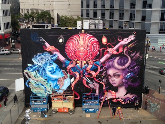 New Mural Unveiled On Backside Of All Star Cafe Building