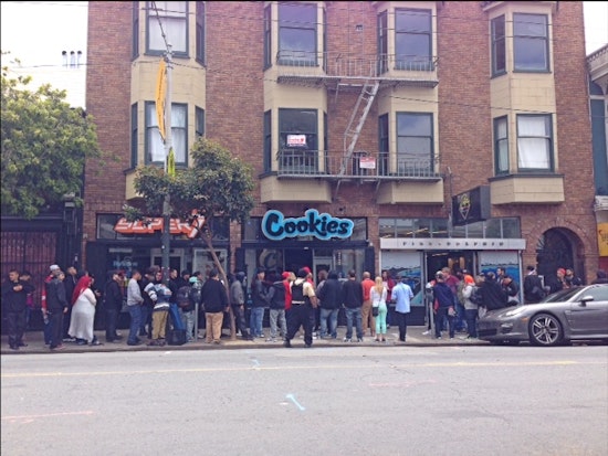 Long Lines At 'Cookies' Store Opening Today